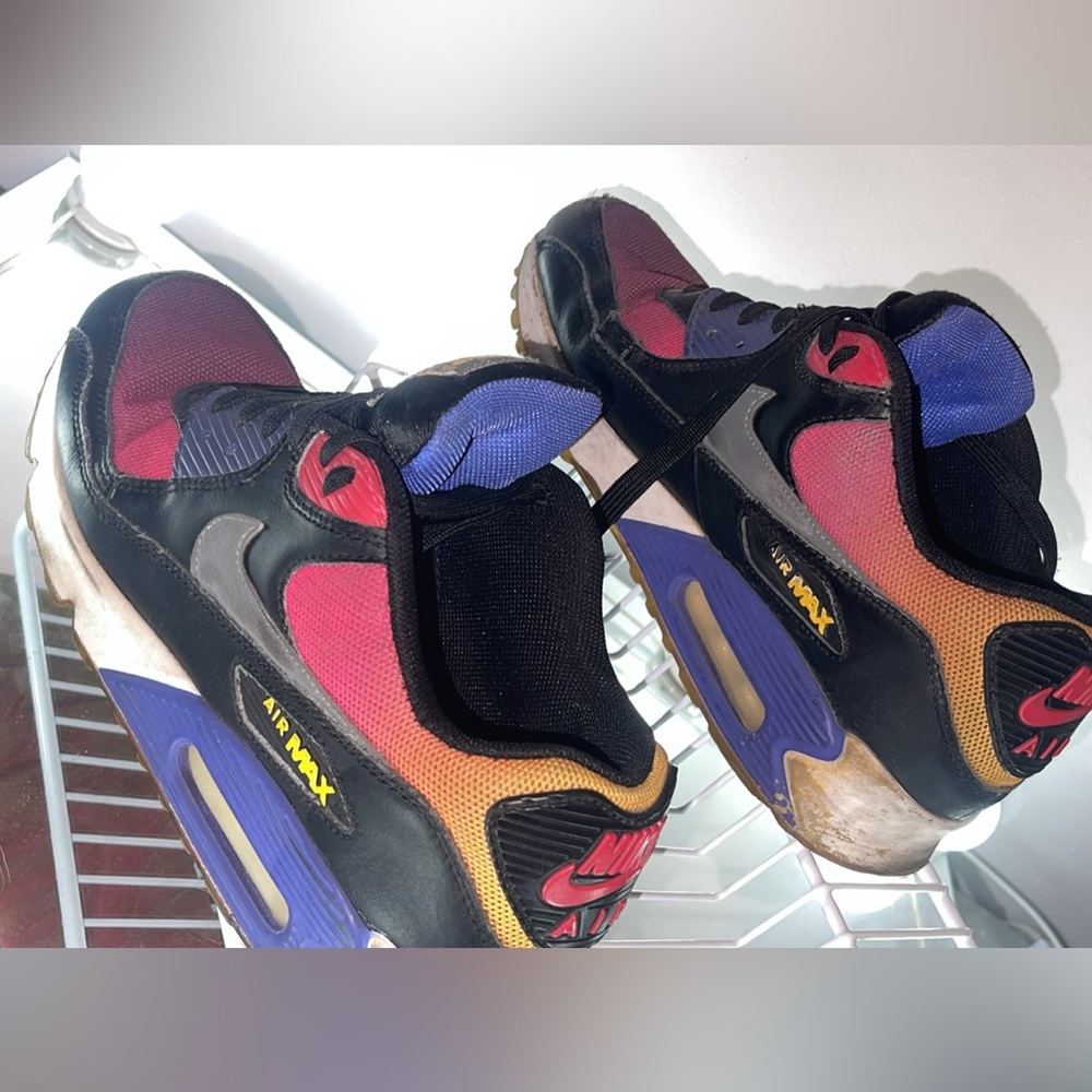 W9 M7 Nike Air Max 90 SD Black Persian Violet  Gradient Shoe